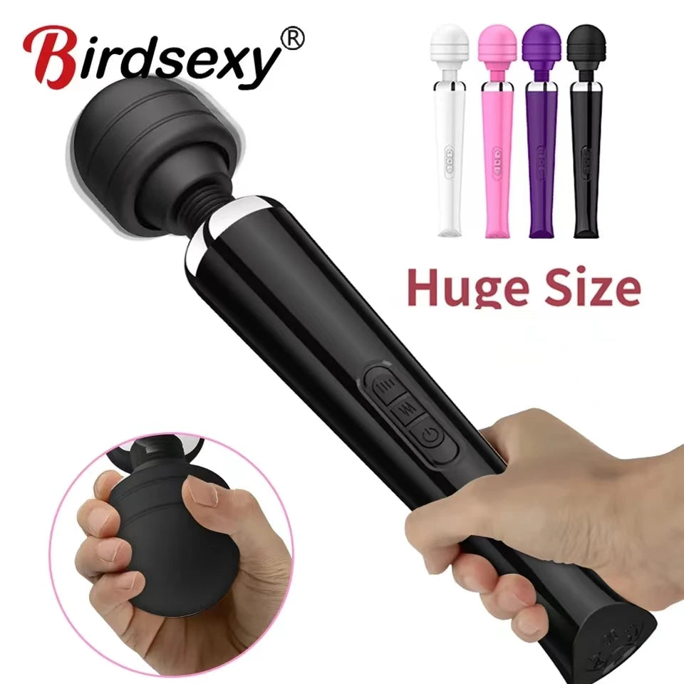 XIAER OEM/ODM Customized Large Magic AV Wand Vibrator Handheld Personal Body Wand Massager Plug luvshop24