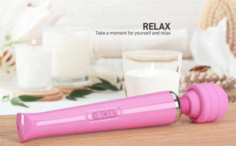 XIAER OEM/ODM Customized Large Magic AV Wand Vibrator Handheld Personal Body Wand Massager Plug luvshop24