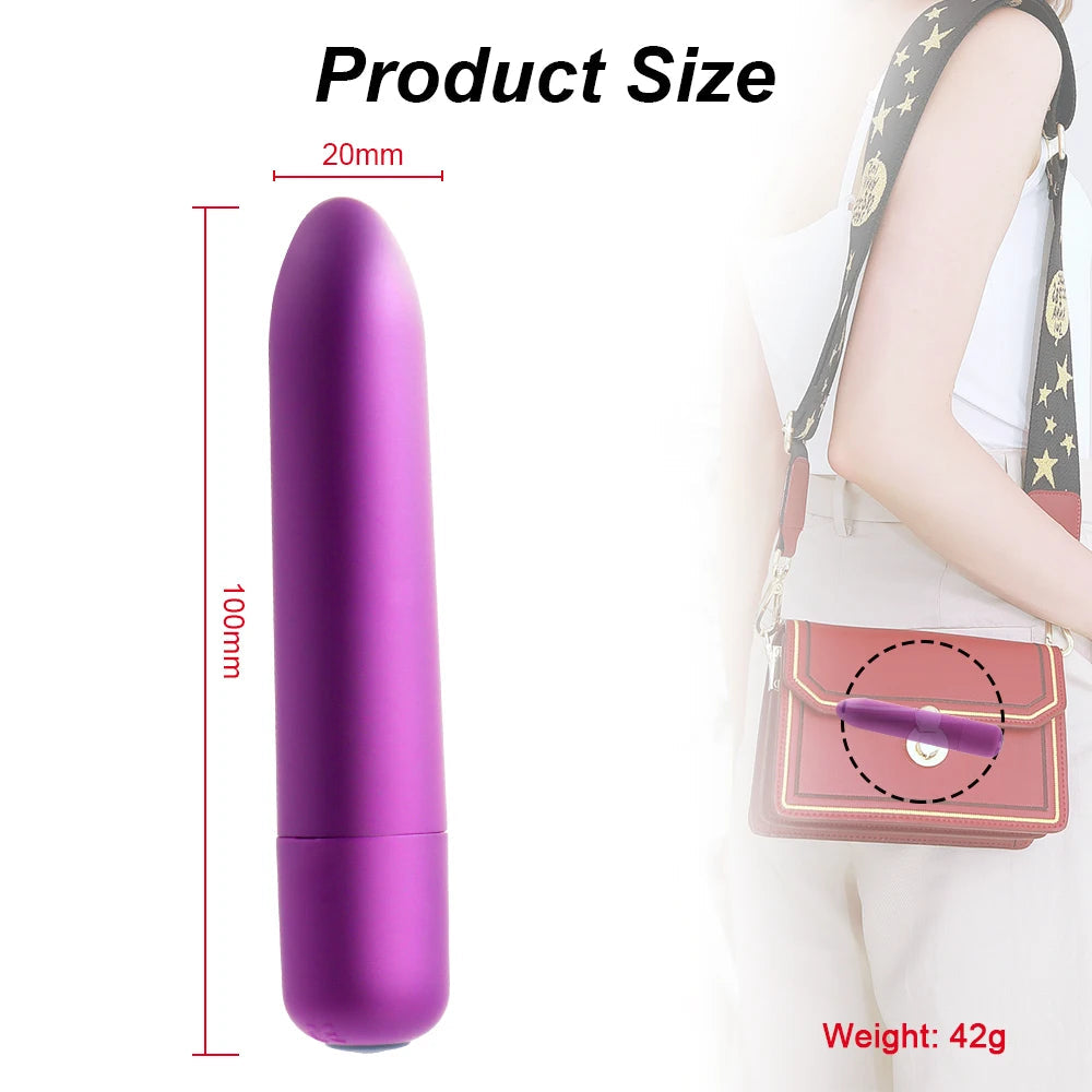 Mini Powerful Bullet Vibrator Women Clitoral Stimulator Vaginal G Spot Masturbation USB Recharge Erotic Vibrators Adult Sex Toys luvshop24