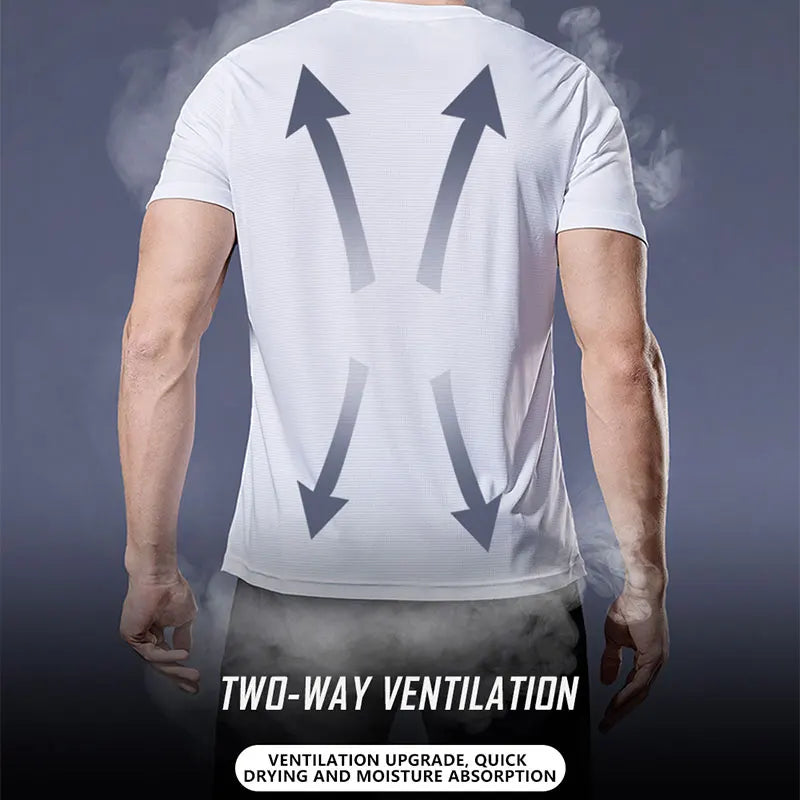 Sport Shirt 2024 Summer New 100% Polyester White Solid T Shirt Men Causal O-neck Basic T-shirt Male High Quality Running Tops luvshop24