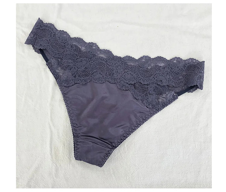 Meet'r 3Pcs/lot Women Sexy Lace Panties Low-waist Underwear Female G String Breathable Hollow out Lingerie Temptation Intimates luvshop24