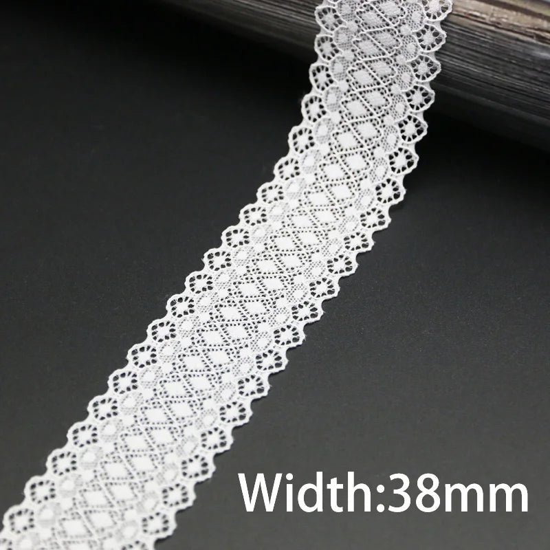 (5 meters/lot) white elastic lace Fabric underwear stretch laces Trim DIY Crafts Sewing luvshop24