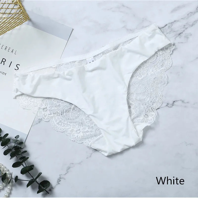 Lace Women's Panties Sexy Female Underwear Seamless Ladies Briefs Low-rise Lingerie Soild Panty Girls Briefs Tangas Slip Femme luvshop24