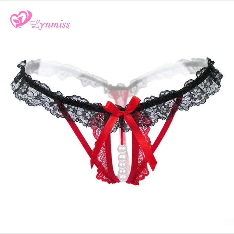 Lynmiss Women's Panties Underwear For Sexy Pearl Lingerie Women Lace Panties Erotic Underwear Briefs Sexy Apparel Erotic luvshop24