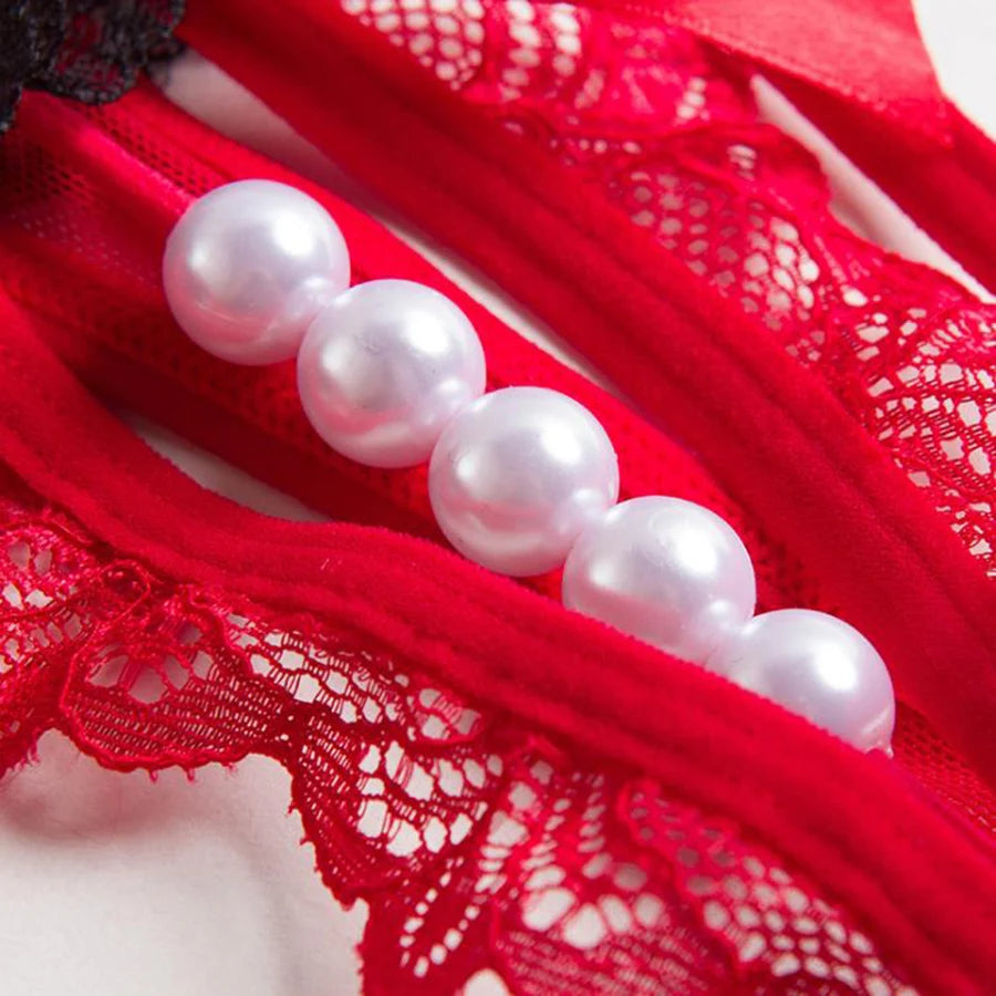 Lynmiss Women's Panties Underwear For Sexy Pearl Lingerie Women Lace Panties Erotic Underwear Briefs Sexy Apparel Erotic luvshop24