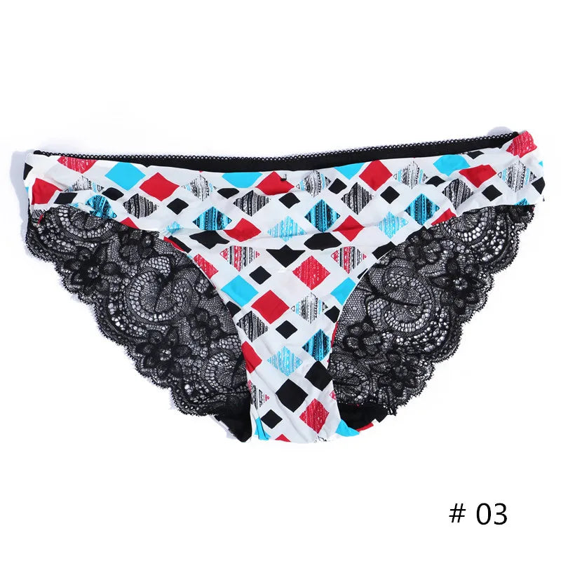 Lace Women's Panties Sexy Female Underwear Seamless Ladies Briefs Low-rise Lingerie Soild Panty Girls Briefs Tangas Slip Femme luvshop24