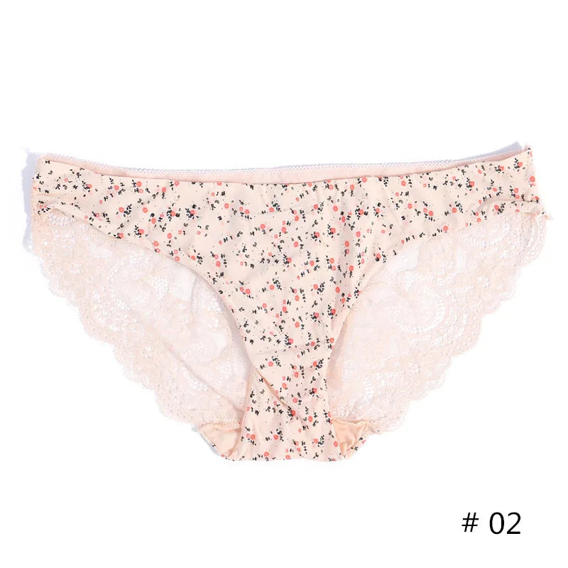 Lace Women's Panties Sexy Female Underwear Seamless Ladies Briefs Low-rise Lingerie Soild Panty Girls Briefs Tangas Slip Femme luvshop24