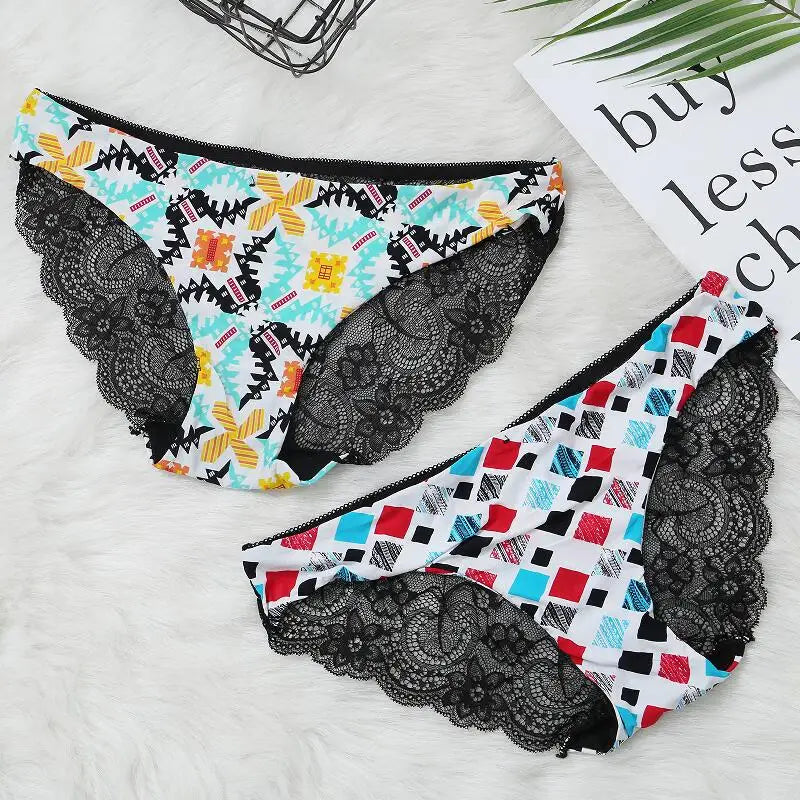 Lace Women's Panties Sexy Female Underwear Seamless Ladies Briefs Low-rise Lingerie Soild Panty Girls Briefs Tangas Slip Femme luvshop24