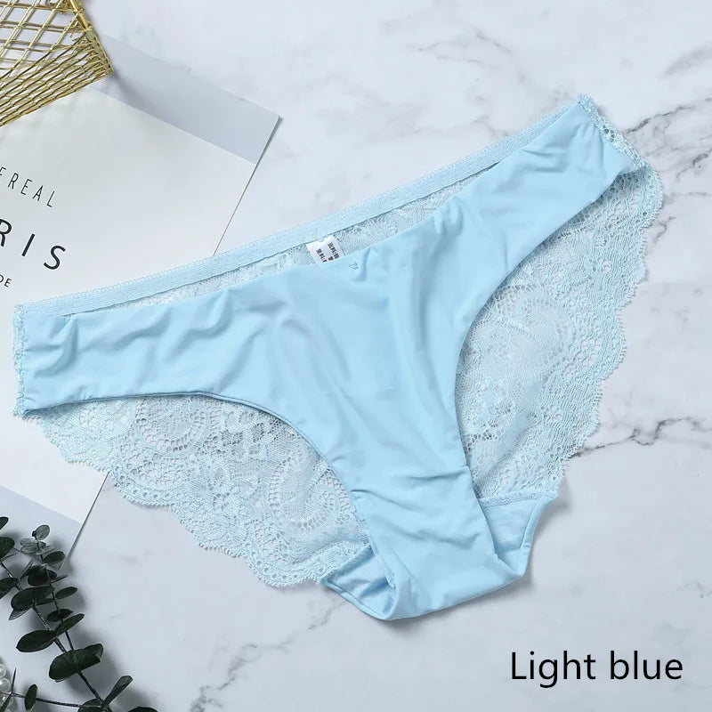 Lace Women's Panties Sexy Female Underwear Seamless Ladies Briefs Low-rise Lingerie Soild Panty Girls Briefs Tangas Slip Femme luvshop24