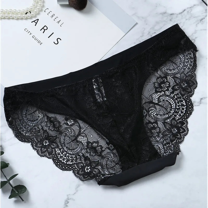 Lace Women's Panties Sexy Female Underwear Seamless Ladies Briefs Low-rise Lingerie Soild Panty Girls Briefs Tangas Slip Femme luvshop24