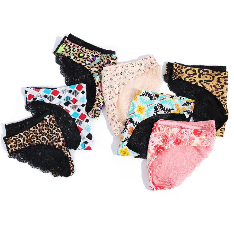 Lace Women's Panties Sexy Female Underwear Seamless Ladies Briefs Low-rise Lingerie Soild Panty Girls Briefs Tangas Slip Femme luvshop24