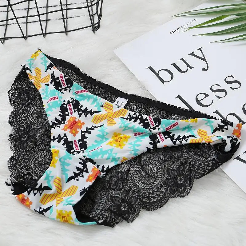 Lace Women's Panties Sexy Female Underwear Seamless Ladies Briefs Low-rise Lingerie Soild Panty Girls Briefs Tangas Slip Femme luvshop24