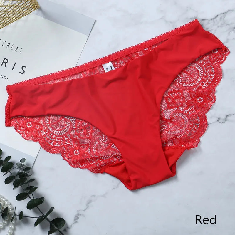 Lace Women's Panties Sexy Female Underwear Seamless Ladies Briefs Low-rise Lingerie Soild Panty Girls Briefs Tangas Slip Femme luvshop24