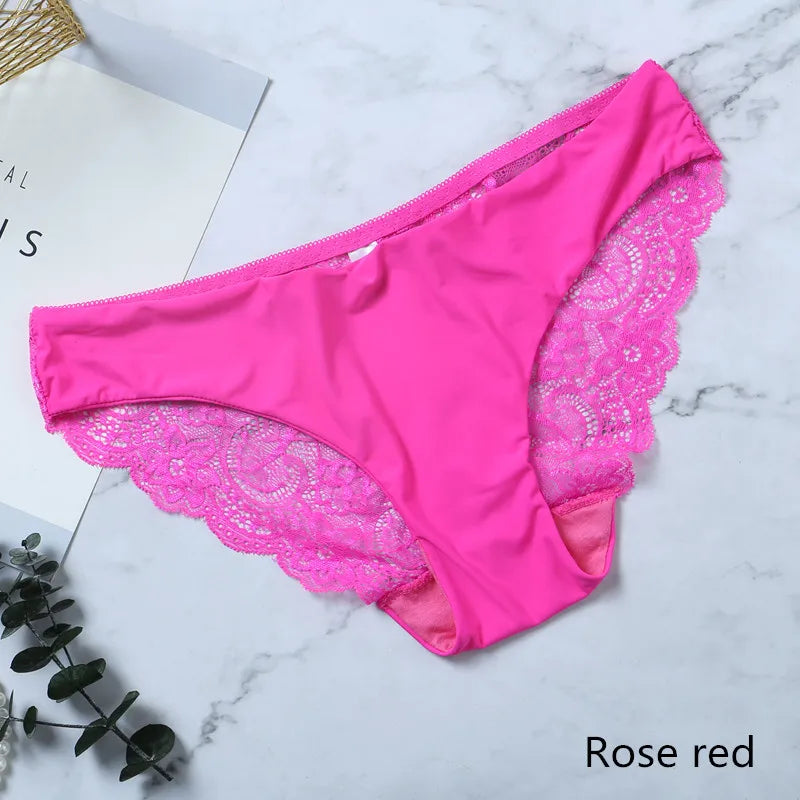 Lace Women's Panties Sexy Female Underwear Seamless Ladies Briefs Low-rise Lingerie Soild Panty Girls Briefs Tangas Slip Femme luvshop24