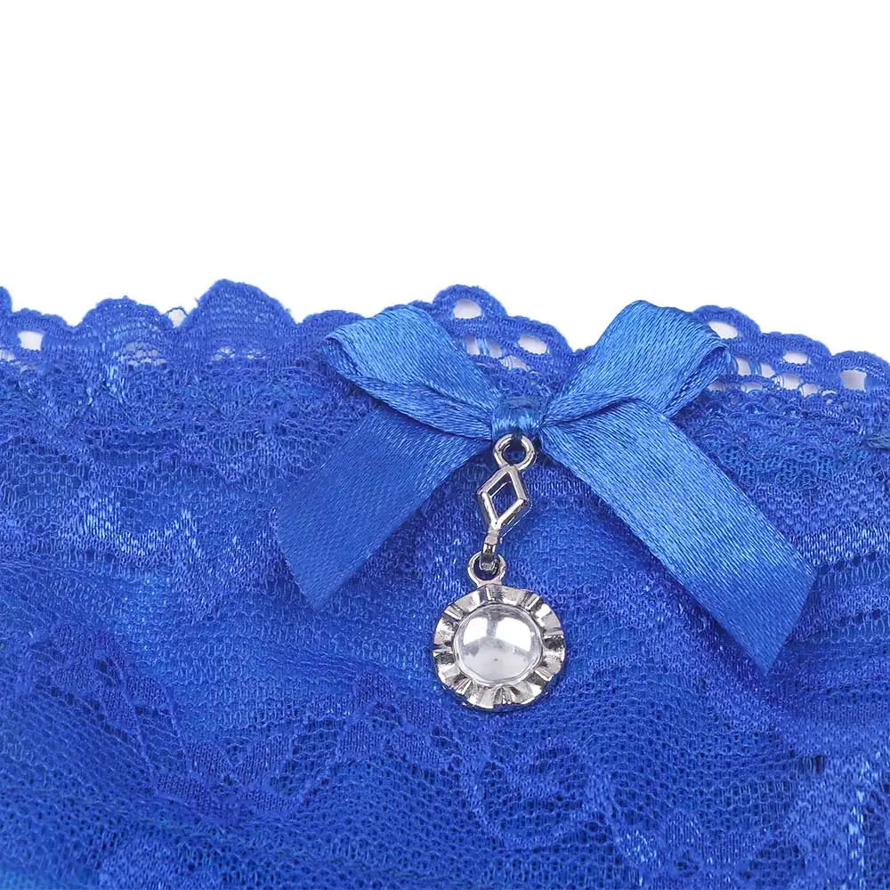 Women Lace Panties Thongs Pearl Pendant Lace Embroidery G-String T-Back Briefs Underwear Adjustable Ladies Panties Sexy Lingerie luvshop24