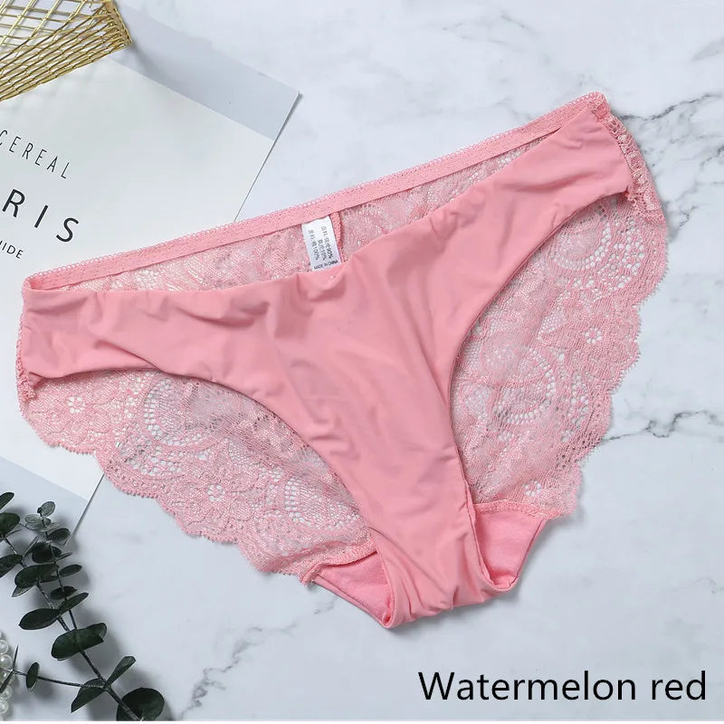 Lace Women's Panties Sexy Female Underwear Seamless Ladies Briefs Low-rise Lingerie Soild Panty Girls Briefs Tangas Slip Femme luvshop24