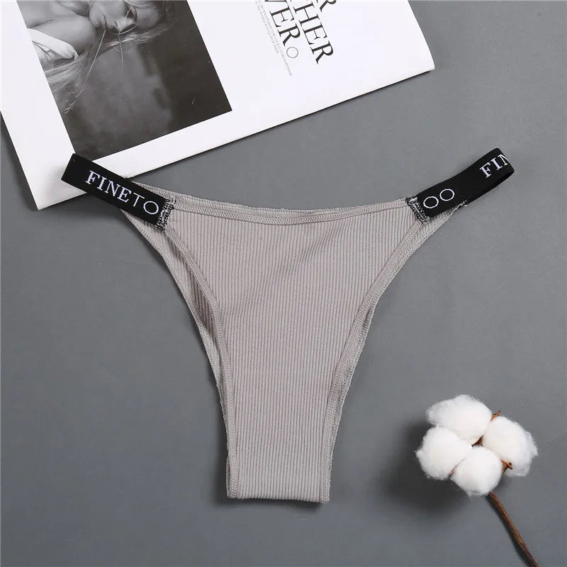 5PCS/Set Sexy Lingerie Women Cotton Panties Finetoo Letter Low Waist Female Briefs Underwear Comfort Underpants Women Intimates luvshop24