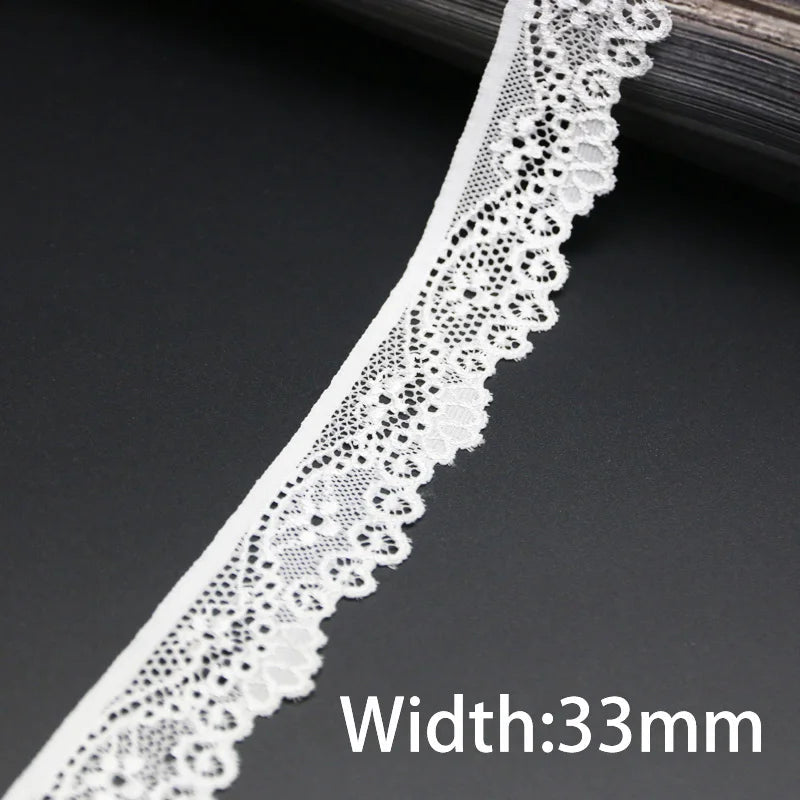 (5 meters/lot) white elastic lace Fabric underwear stretch laces Trim DIY Crafts Sewing luvshop24