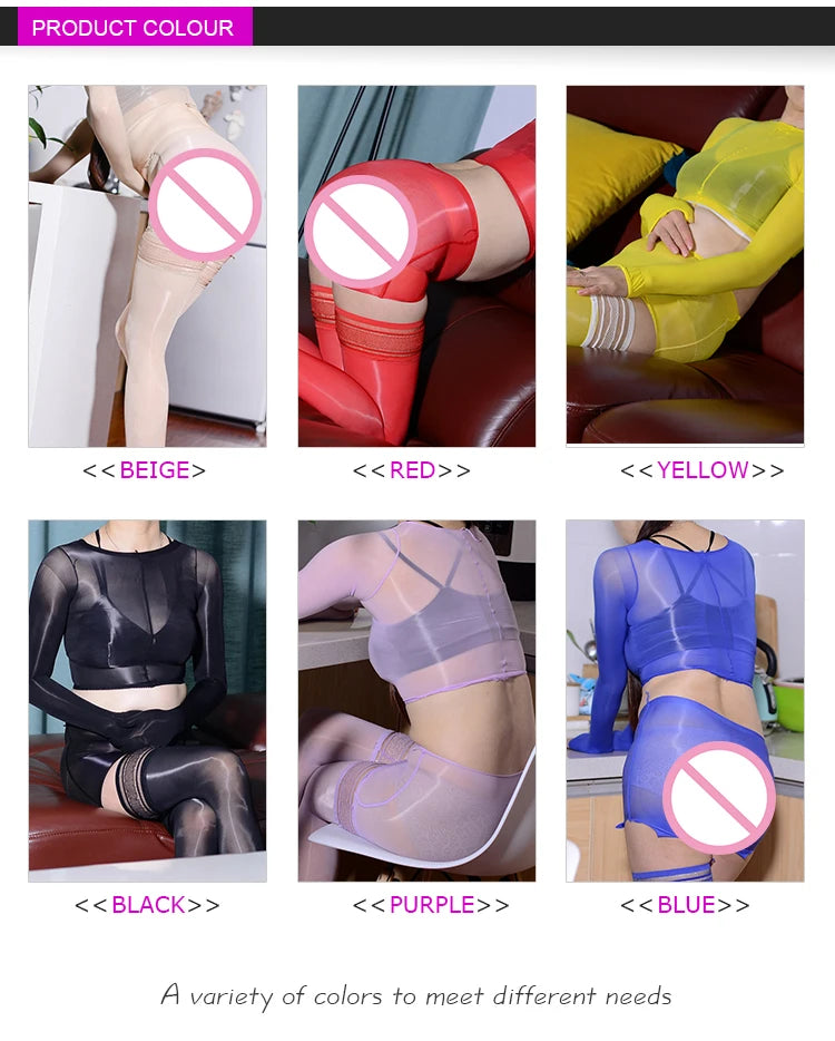 2022 Hot Sell Sexy Woman 3 Piece Long Sleeve Skirt See Through Nightclub Wear Tops Sexy Stockings Lingerie Set luvshop24