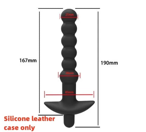 Soft Silicone Anal Plug Prostate Massage Anus Dilator Gay Erotic Accessories Silicone Leather Case luvshop24