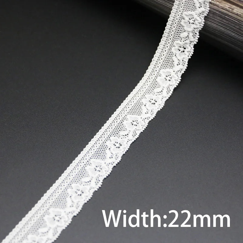 (5 meters/lot) white elastic lace Fabric underwear stretch laces Trim DIY Crafts Sewing luvshop24