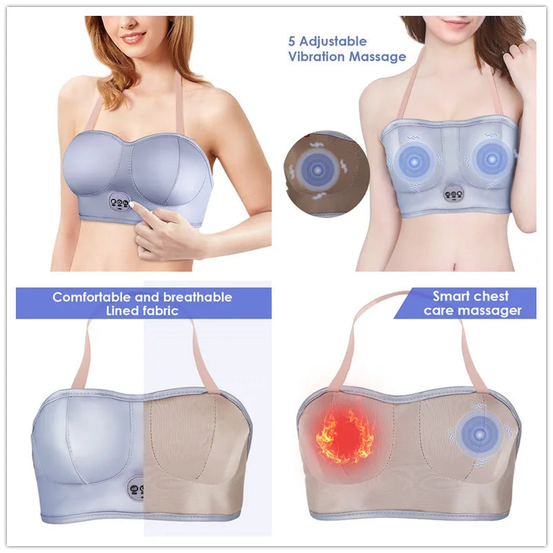 Breast Massage Bra Vibration Chest Massager Breast Enhancement Instrument luvshop24