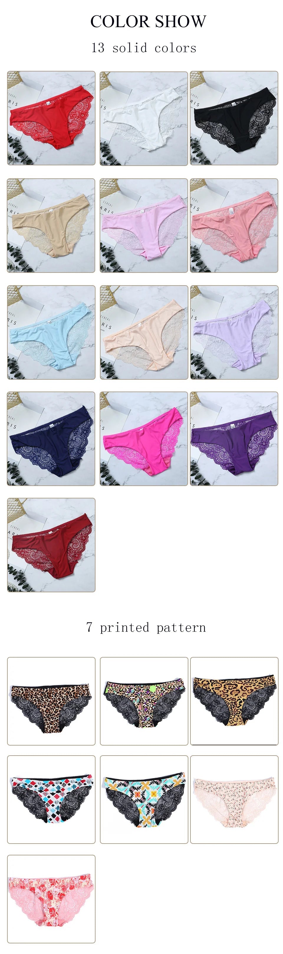 Lace Panties Female Underpants Sexy Panties For Women Briefs Underwear Comfortable Ladies Pantys Lingerie 13 Solid Color luvshop24