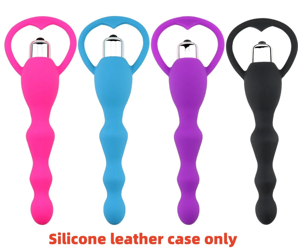 Soft Silicone Anal Plug Prostate Massage Anus Dilator Gay Erotic Accessories Silicone Leather Case luvshop24
