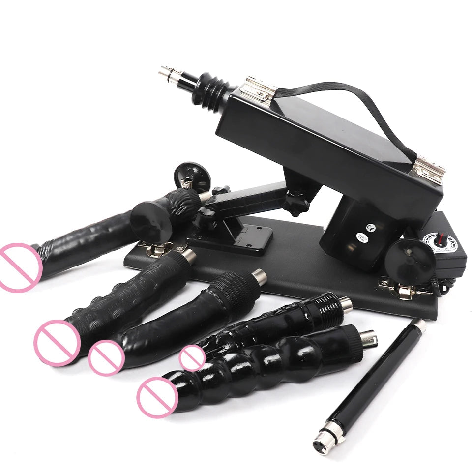 New Sex Machine for Couple Female Masturbation with Dildos Adjustable Angle Retractable Machine Gun Sex Toys luvshop24