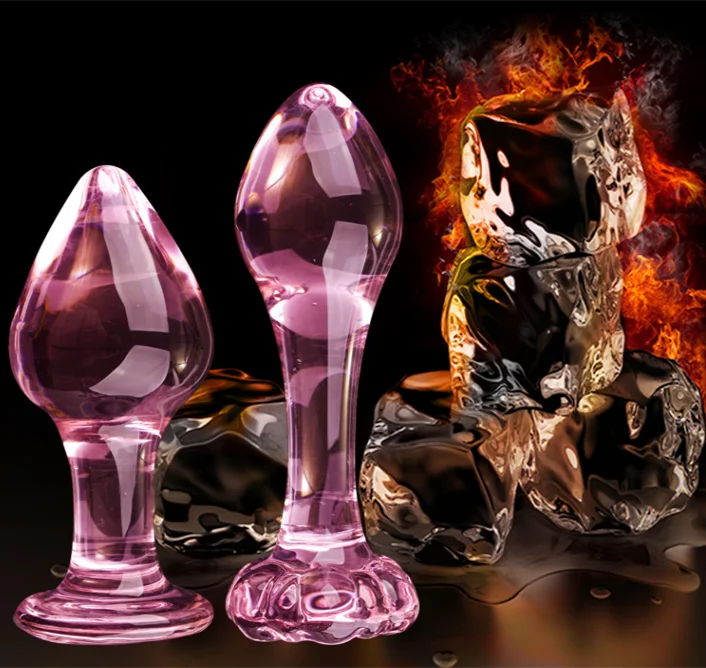 Candiway Exquisite Pink Crystal Glass Anal Plug Adult Masturbation Products Prostate Massager Erotic Toys For Couple (5 Styles) luvshop24