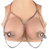 QKKQ Bondage Erotic Leather Black with Nipple Clips Adjustable Nipple Clamps Leather Cupless Bra Restraint 2 in 1 Bondage Set luvshop24