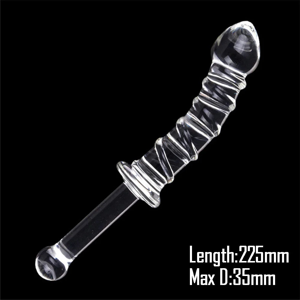 Pyrex Glass Dildo Fake Penis Crystal Anal Beads Butt Plug Prostate Massager G Spot Female Masturbation Toys luvshop24