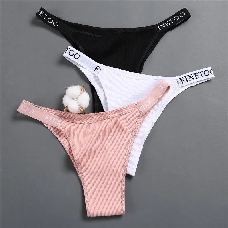 5PCS/Set Sexy Lingerie Women Cotton Panties Finetoo Letter Low Waist Female Briefs Underwear Comfort Underpants Women Intimates luvshop24
