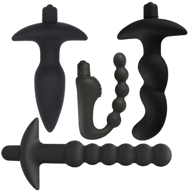 Soft Silicone Anal Plug Prostate Massage Anus Dilator Gay Erotic Accessories Silicone Leather Case luvshop24