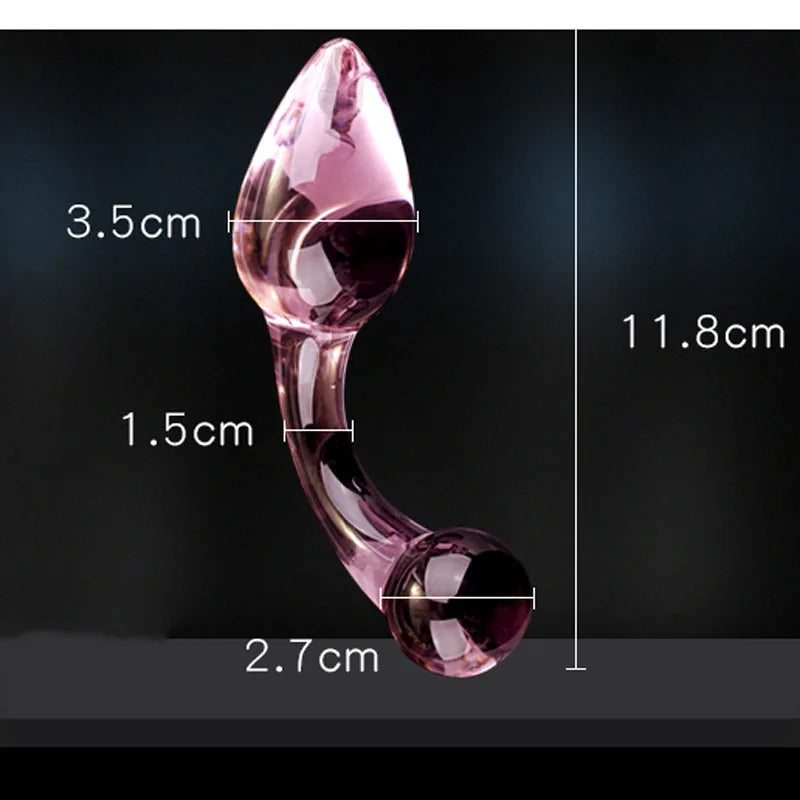 Candiway Exquisite Pink Crystal Glass Anal Plug Adult Masturbation Products Prostate Massager Erotic Toys For Couple (5 Styles) luvshop24