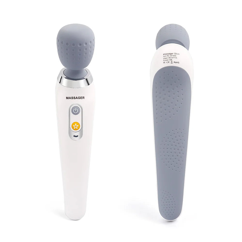 USB Handheld Electric Wand Massager High Frequency Vibration Body Neck Back Muscle Relax Vibrating Deep Tissue Massage Machine luvshop24