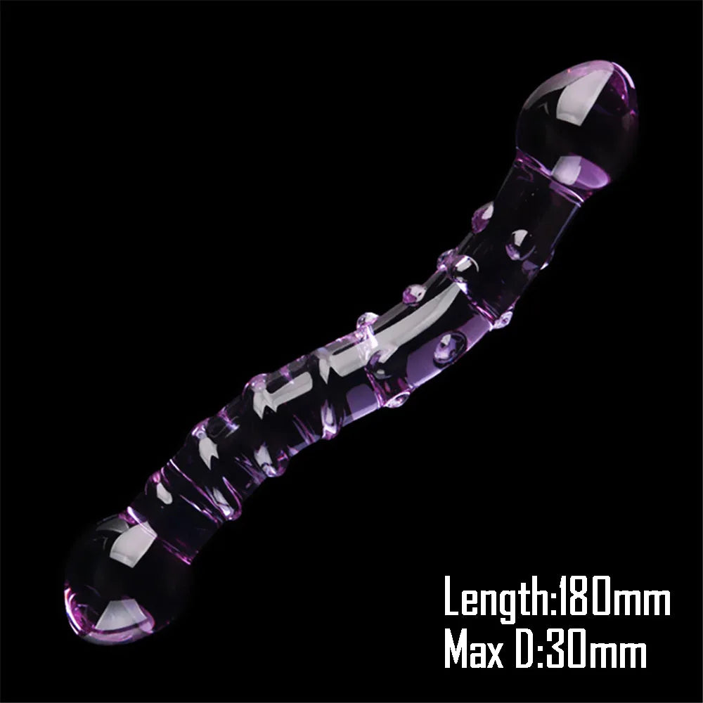 Pyrex Glass Dildo Fake Penis Crystal Anal Beads Butt Plug Prostate Massager G Spot Female Masturbation Toys luvshop24