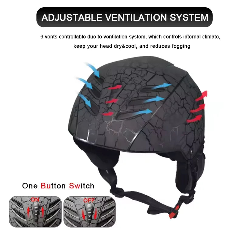 2024 Adult Women Men Custom Nice Design Ski Snowboard Snow Helmet Ski Helmet CE Approved luvshop24