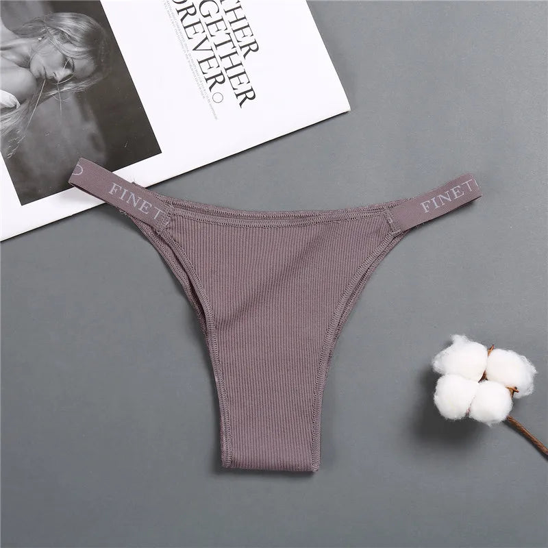 5PCS/Set Sexy Lingerie Women Cotton Panties Finetoo Letter Low Waist Female Briefs Underwear Comfort Underpants Women Intimates luvshop24