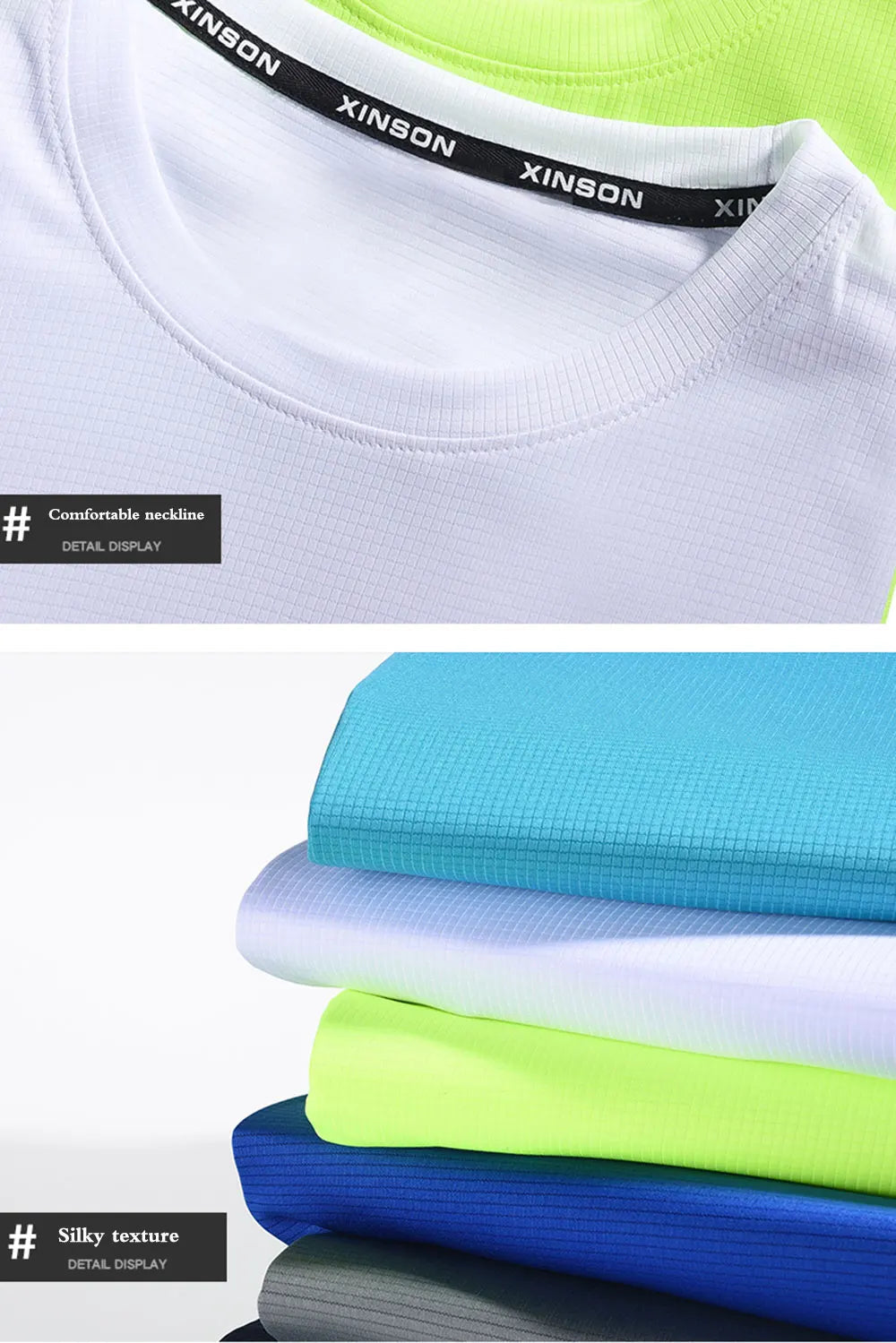 Sport Shirt 2024 Summer New 100% Polyester White Solid T Shirt Men Causal O-neck Basic T-shirt Male High Quality Running Tops luvshop24