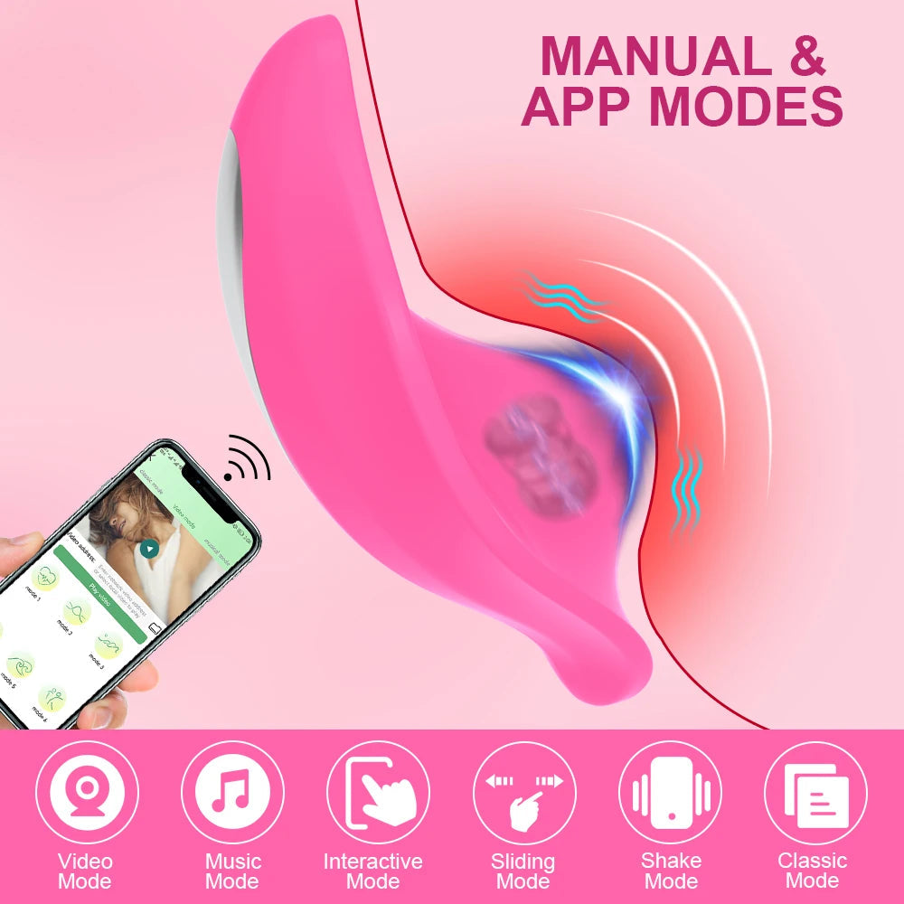 Wireless App Control Vibrator Adult Women Vibrating Panties Clitoris Stimulate Wearable Panty Vibrator for Women luvshop24