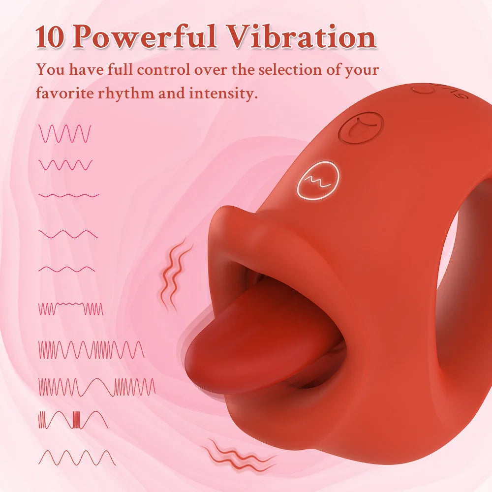 Factory Wholesale Honey Tongue 10 Licking Modes Vibrator Tongue Vibrator Female Erotic Adult Products luvshop24