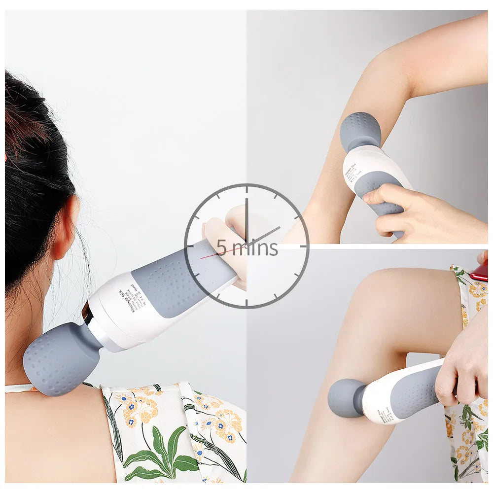 USB Handheld Electric Wand Massager High Frequency Vibration Body Neck Back Muscle Relax Vibrating Deep Tissue Massage Machine luvshop24