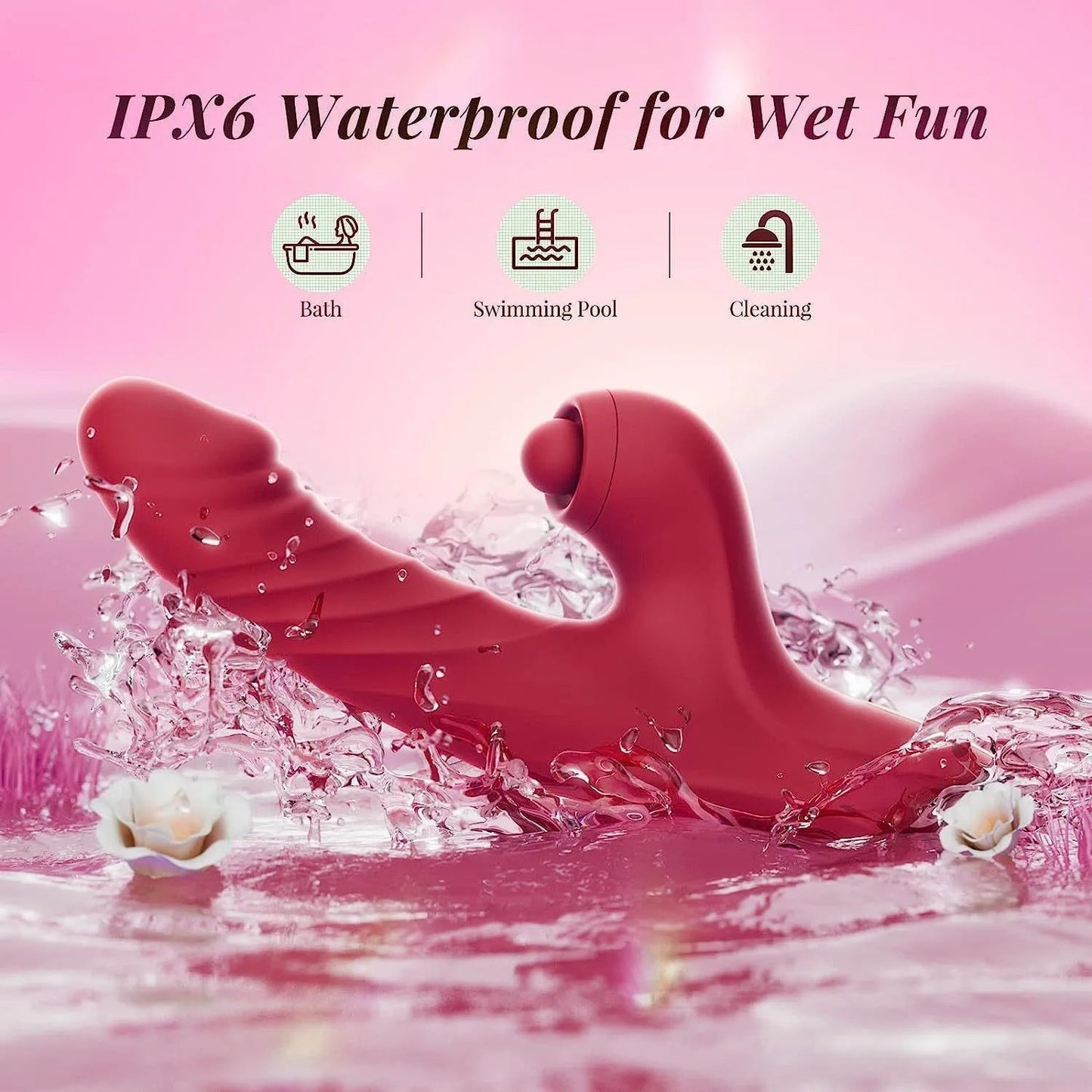 Female Masturbation G Spot Tapping Rabbit Vibrator Vaginal Clitoral Stimulator Thrusting Dildos Insertion Vibrator for Women luvshop24