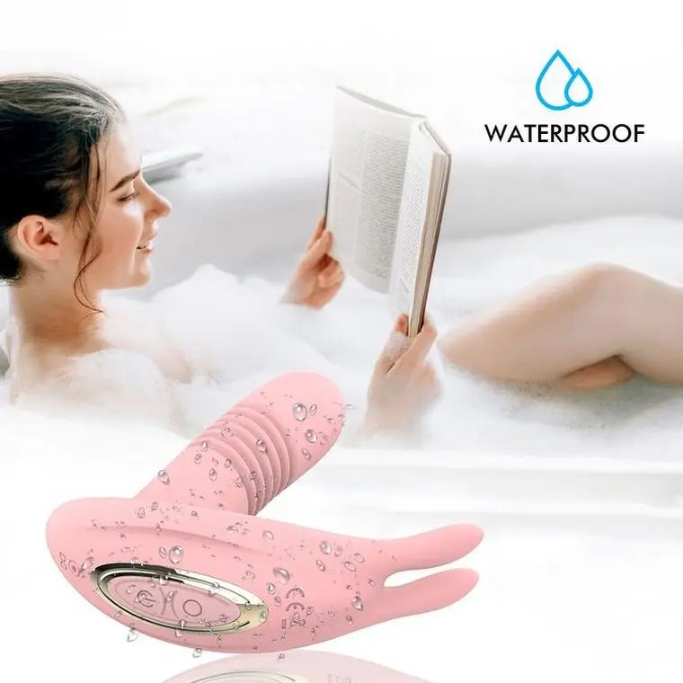 USB-Powered Telescopic Wireless Remote Rabbit Vibrator 10-Band Vibration Convenient for Use Anywhere Under Panties luvshop24