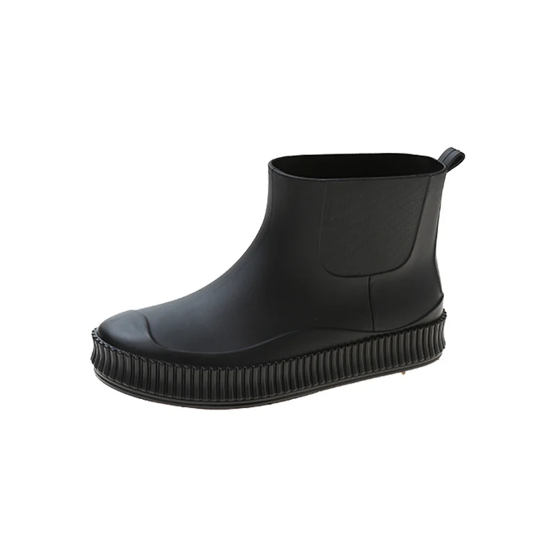 Adult Women Girs PVC Waterproof Fashion Garden Rain Boots Daily Commuting Rain Shoes luvshop24
