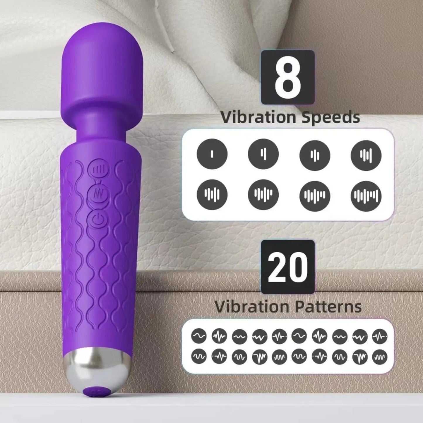 USB Rechargeable Personal Body Wellness Wand Massager Stick Vibrator Powerful G-Spot Mini AV Wand Vibrator for Women Masturbator luvshop24