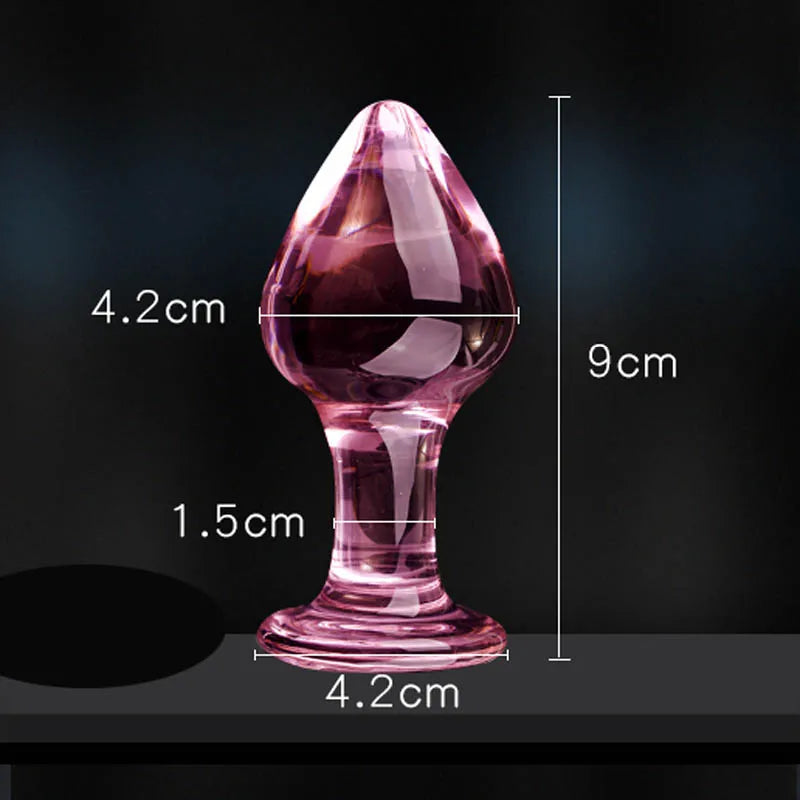 Candiway Exquisite Pink Crystal Glass Anal Plug Adult Masturbation Products Prostate Massager Erotic Toys For Couple (5 Styles) luvshop24