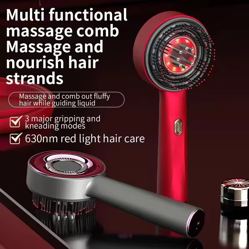 Hot Sell Home Use Scalp Care Massage Oil Massage Hair Growth Led Red Light Electric Scalp Massage Hair Growth Device luvshop24