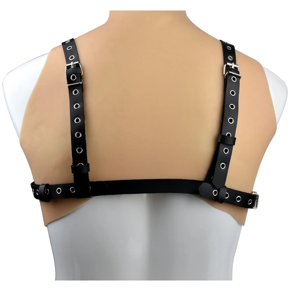 Adult Hollow Erotic Adjustable Wear Teasing Flirting Nipple Clamp Leather Sexy Bondage Clothing luvshop24